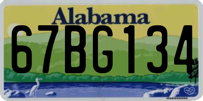 AL license plate 67BG134
