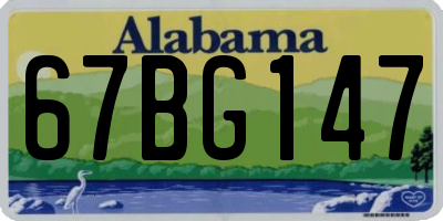 AL license plate 67BG147