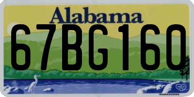 AL license plate 67BG160