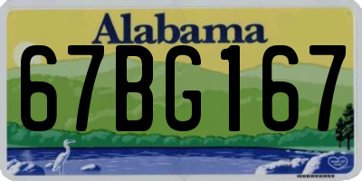 AL license plate 67BG167