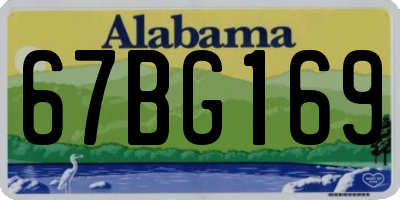 AL license plate 67BG169