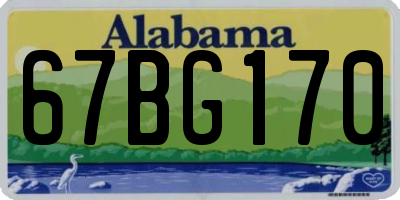 AL license plate 67BG170