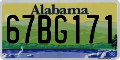 AL license plate 67BG171