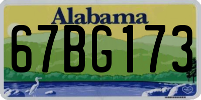 AL license plate 67BG173