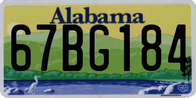 AL license plate 67BG184