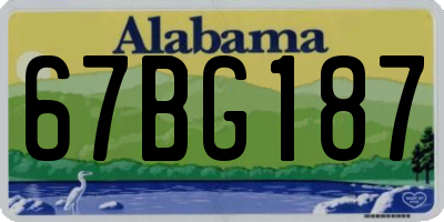 AL license plate 67BG187
