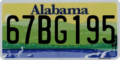 AL license plate 67BG195
