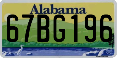 AL license plate 67BG196