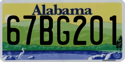 AL license plate 67BG201