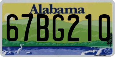 AL license plate 67BG210