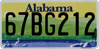 AL license plate 67BG212