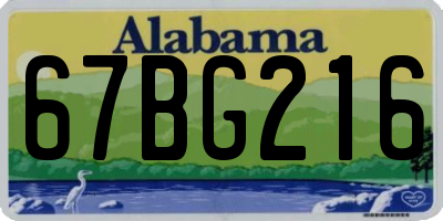 AL license plate 67BG216