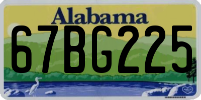 AL license plate 67BG225