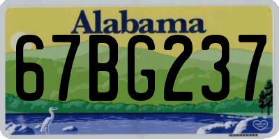AL license plate 67BG237