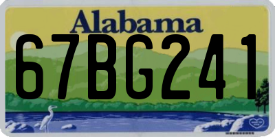 AL license plate 67BG241