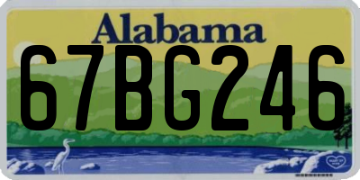 AL license plate 67BG246