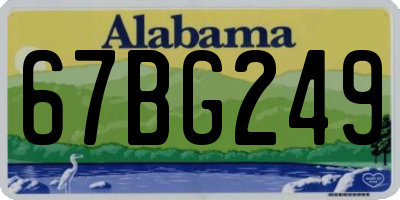 AL license plate 67BG249