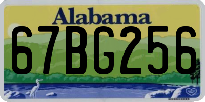 AL license plate 67BG256