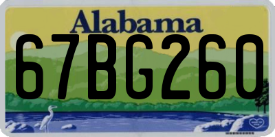 AL license plate 67BG260