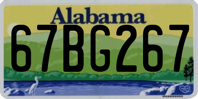 AL license plate 67BG267