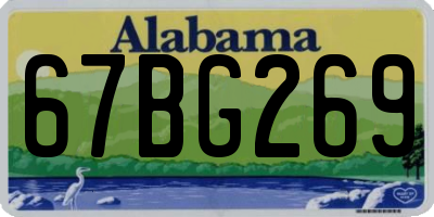 AL license plate 67BG269