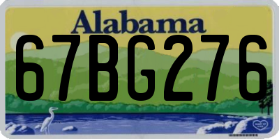 AL license plate 67BG276