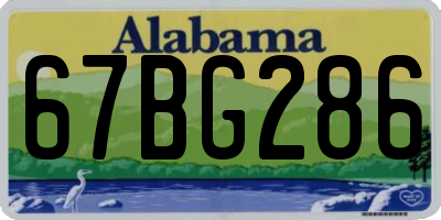 AL license plate 67BG286