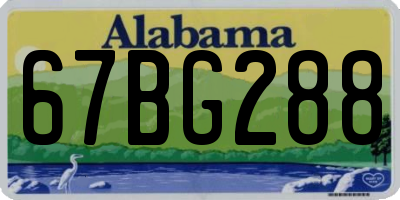 AL license plate 67BG288