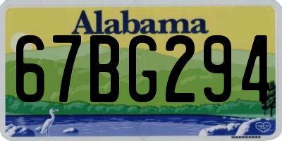 AL license plate 67BG294