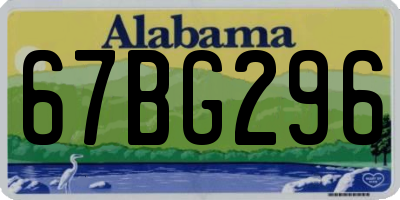 AL license plate 67BG296