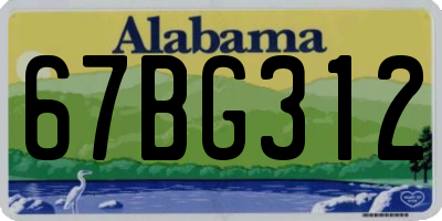 AL license plate 67BG312