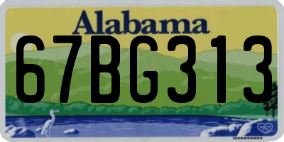 AL license plate 67BG313