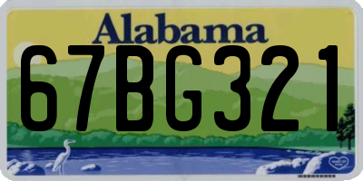 AL license plate 67BG321