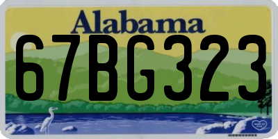 AL license plate 67BG323