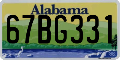 AL license plate 67BG331