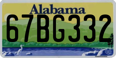 AL license plate 67BG332