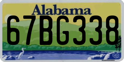 AL license plate 67BG338