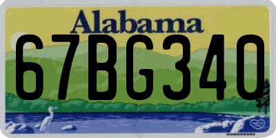 AL license plate 67BG340