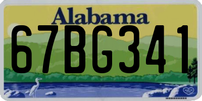 AL license plate 67BG341