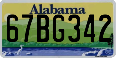 AL license plate 67BG342