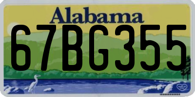 AL license plate 67BG355