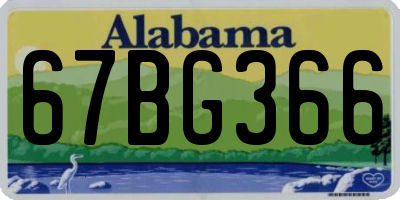 AL license plate 67BG366