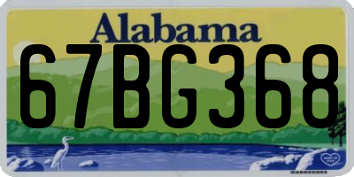 AL license plate 67BG368