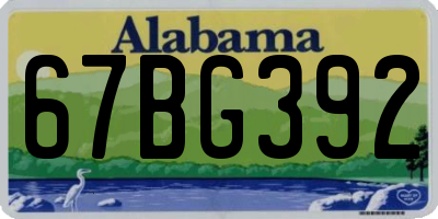 AL license plate 67BG392