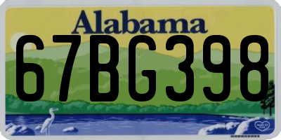 AL license plate 67BG398