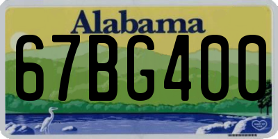 AL license plate 67BG400