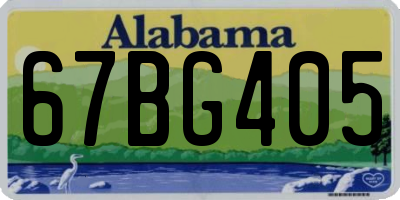 AL license plate 67BG405