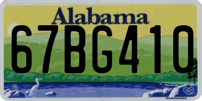 AL license plate 67BG410