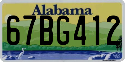 AL license plate 67BG412