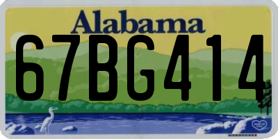 AL license plate 67BG414